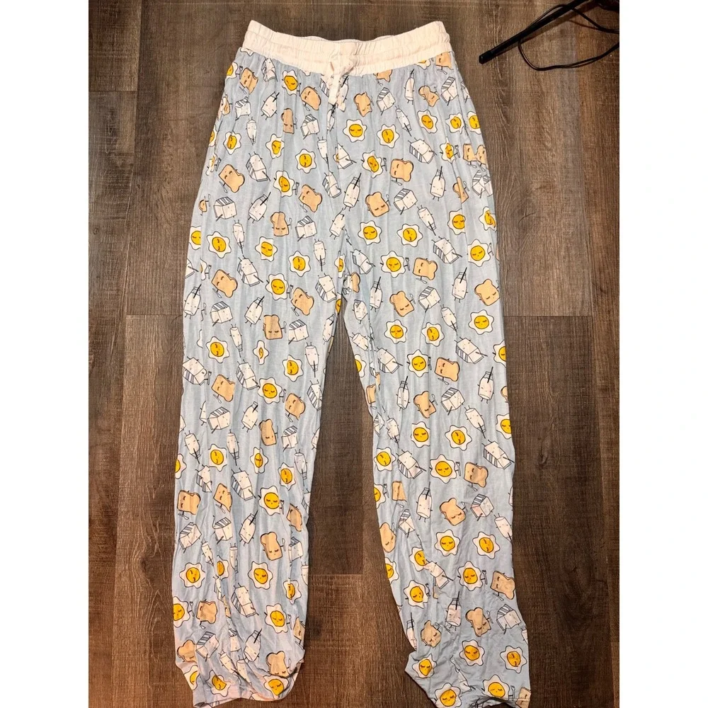 Little Sleepies Breakfast Buddies Bamboo Pajama Pants Blue Medium LS027-1021 - Picture 3 of 3